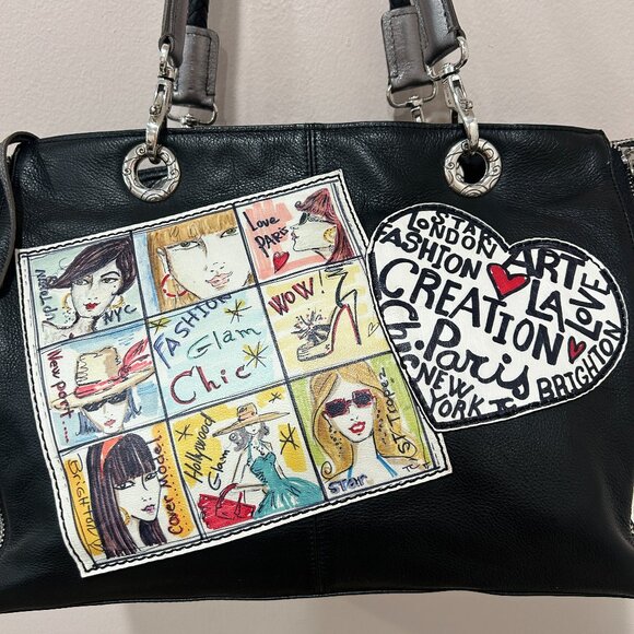 BRIGHTON Fashionista Tom Clancy Super Glam Chic Haute Couture Paris Large Tote - Picture 2 of 16